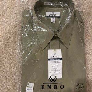Enro Shirtmakers men’s dress shirt 17x35/36 tall, sage green